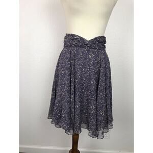 Z Spoke Zac Posen New York Silk Print Mini Skirt